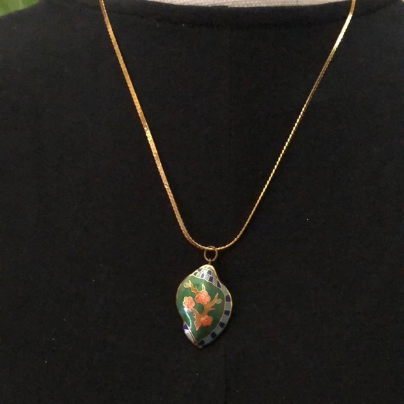 Cloisonné  Pendant & Chain   BJ58 - Picture 3 of 5